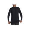 Nike Solid Color Sports Casual Crew Neck Knit Long Sleeve T-Shirt Men Tops Black 891602-010
