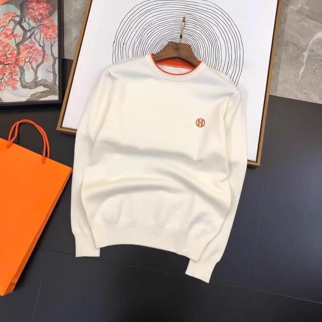 Herren Pullover im koreanischen Stil mit Buchstabenstickerei - Leichter Luxus Herbst/Winter Rundhals