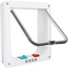 Dog Cat Door 4 Way Locking Cat Dog Flap Door for Interior Exterior Doors, Weatherproof Pet Door for Circumference