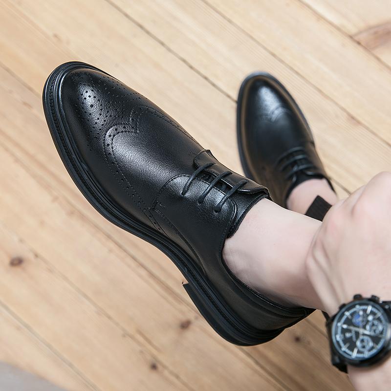 Business Freizeit Schuhe Neu Britisches Weiches Leder Weiche Sohle Innere Höhenerhöhung Bräutigam Hochzeitschuhe