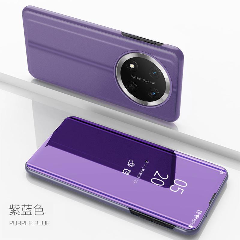 For Honor Magic 7 Lite 5G Case Luxury Mirror Leather Flip Stand Phone Cover for Xonor Honar Honer Magic7 Lite 5G Clear View Case