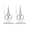 Semi-Sandblasted Beauty Trimming Scissors Set: Eyebrow, Nose Hair, Pointed & Rounded Scissors for Makeup and Household Use.