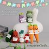 Hand-Woven Crochet Doll Positive Energy Potato Funny Vegetables Fruits Toy Emotion Expression Gift Pocket Hug Knitting Ornaments