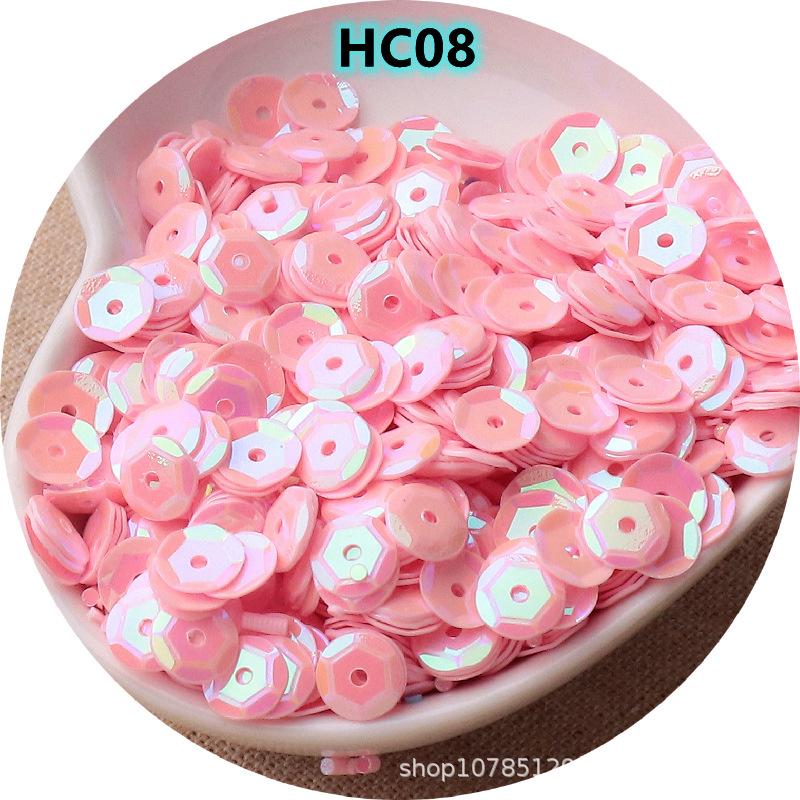 Paetês Côncavos Redondos AB Iridescentes de 6mm - Peças Curvas Brilhantes para Acessórios de Roupa e Joias DIY