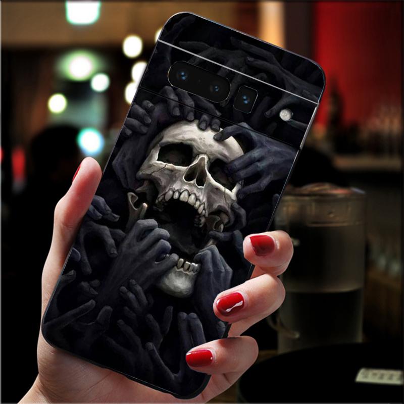 Handyhülle Für Google Pixel 10 9 Pro XL 9A 8 7 6 Pro Pixel 8A 7A 6A Pixel 8 7 6 5 Sensenmann Totenkopf Skelett