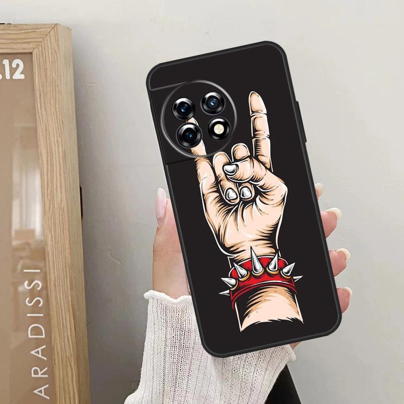Rock and Roll Skull Case For OnePlus Nord 5 CE 2 3 4 Lite N20 N30 OnePlus 15 R 13R 12R 10R 13T 10T 11 12 13 Cover
