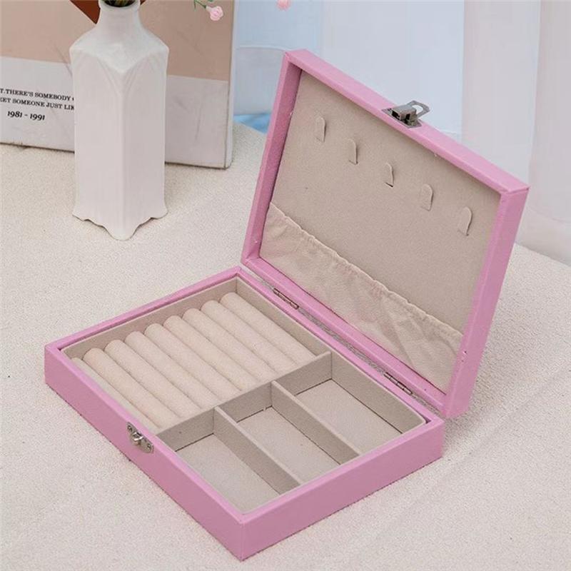 A95I-Jewelry Organizer Box- Portable Storage Case(2Pcs) For Necklaces, Earrings Rings& Accessories