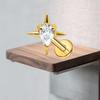 Herzförmiger Katzen-Ohrknochen-Stecker Piercing Schmuck mit lila Zirkon G23 Titan - Designer-Stil, Modisch, Schlicht.