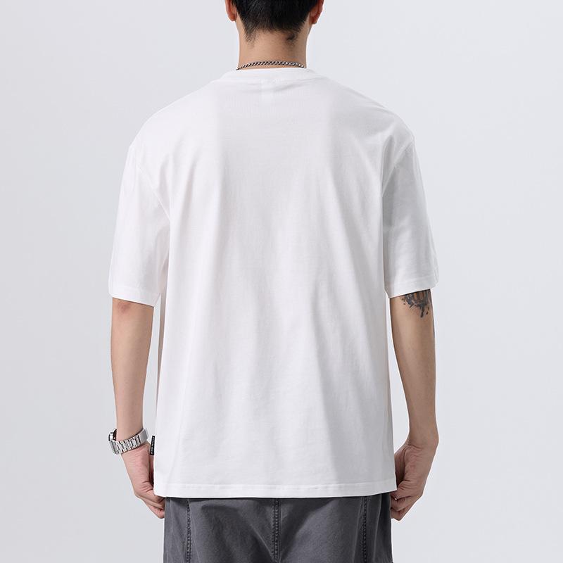 American Retro Short-sleeved T-shirt for Men's Summer New Round Neck Loose Large-size Half-sleeved Shirt