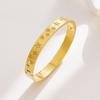 Gold Stainless Steel Bracelet with Zirconia-Inlaid Star Clasp