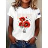 T-shirt da Donna con Stampa Giorno dell'Anzac Lest We Forget Estate Casual Girocollo Manica Corta Top Magliette