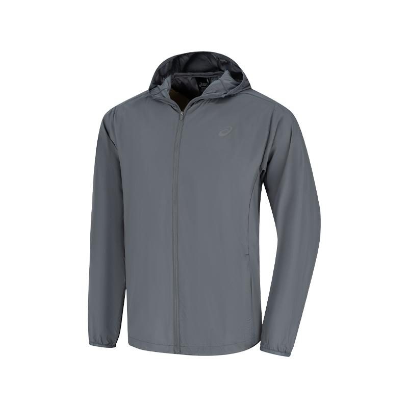 Asics Sports Lifestyle Series Hooded Zipper Solid Color Long Sleeve Jacket Men Jackets Dark-Gray 2011D426-021