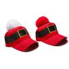 Christmas Baseball Hat Unisex Cosplay Costume Lovely Bobbles Santa Hat Stage Props Hat Festival Headwear for Adult Teens