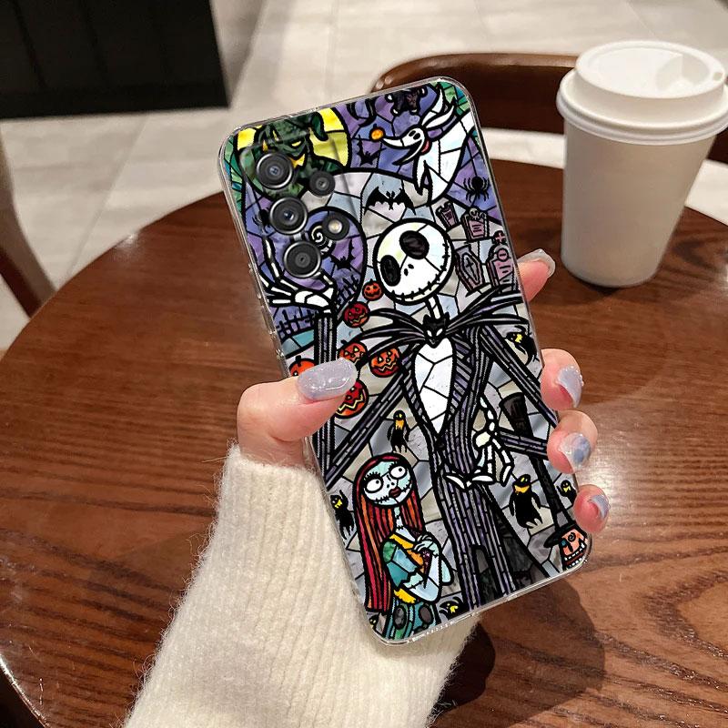 Klare Hülle für Samsung Galaxy A57 A37 A56 A36 A55 A54 A35 A26 A07 A17 A16 A06 A34 A15 Hülle The Nightmare Before Christmas Jack