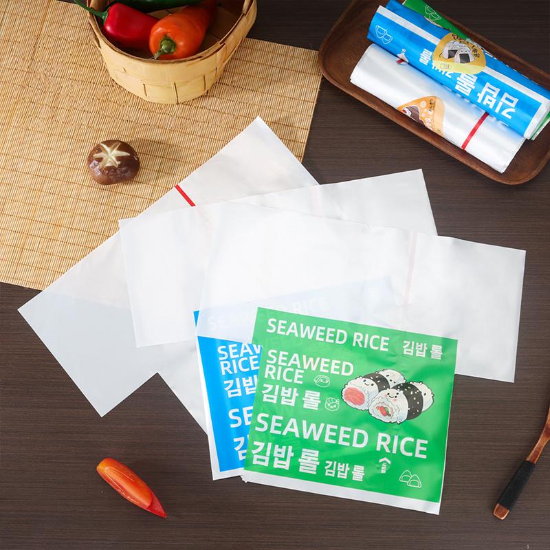 100 Stuks Cartoon Japanse Sushi Rol Verpakkingstas Draagbare Rijstbal Verpakkingstas Rijstbal Wegwerp Verpakkingstassen Nieuw