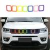 Front Grille Grill Frame ert Ring Trim Cover for Jeep Compass 2017+Multicolor