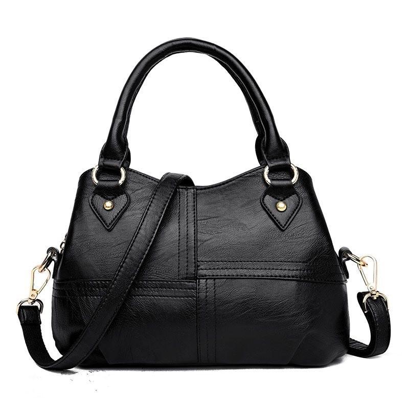 Fashionable Womens Shoulder Bag Soft Pu Leather Casual Tote Bag In Elegant Colors