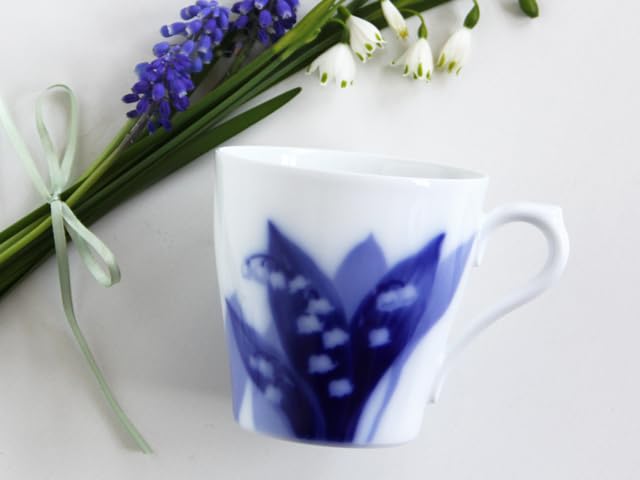 [Okura Porcelain - Wrapped in Washi Paper] Mug - Lily of the Valley