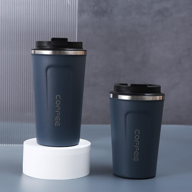 Outdoor Portable Car Cup 304 Stainless Steel Double-Layer Vacuum Thermos Cup Simple Office Coffee Cup