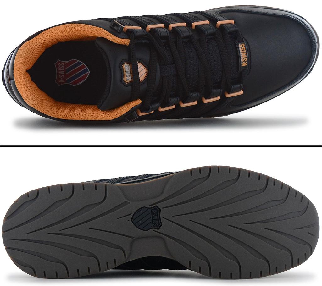 K-SWISS RINZLER Leather - Men's Sneakers Shoes Black 01235-014-M ORIGINAL