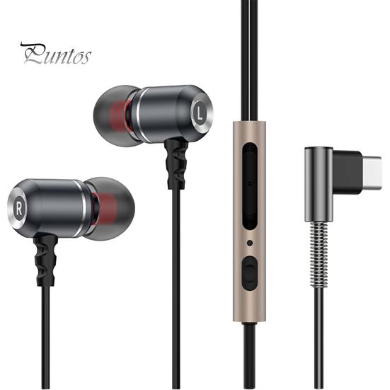 Kabelgebundenes In-Ear-Headset vom Typ C mit geräuschunterdrückendem Mikrofon, verbesserter Bass, klarer HiFi-Sound, kabelgebundene Ohrhörer