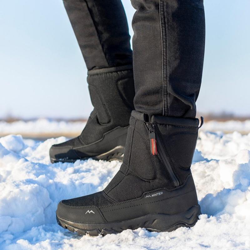 Unisex Cotton Boots Winter Plush Warm Snow Boots Fashion Casual High Top Boots Non-slip Platform Boot Couple Winter Cotton Shoes
