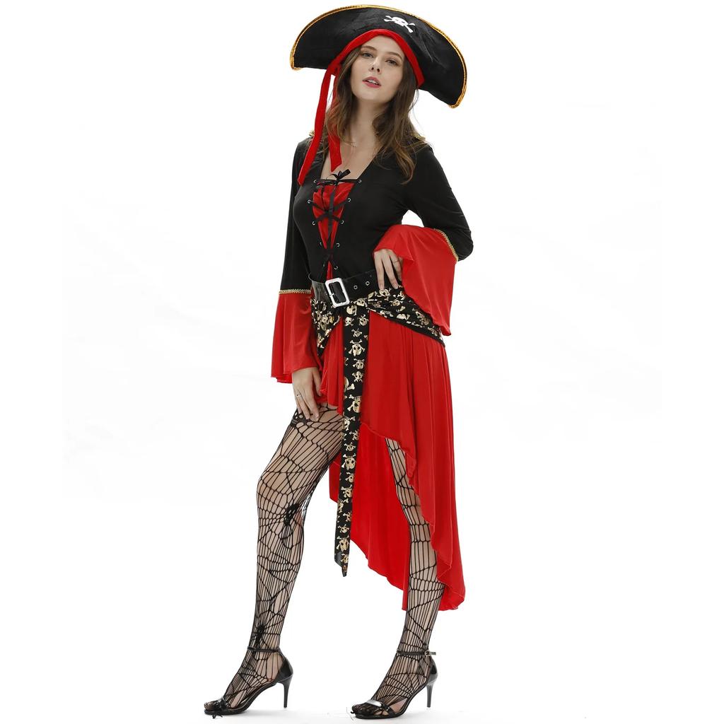 Plus Size European and American Ladies Halloween Sexy Female Pirate Costume Cosplay Role-playing Uniform