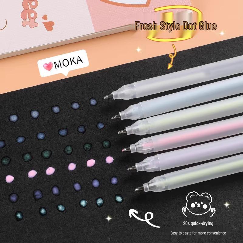 Double-Sided Quick-Drying Dot Glue Pen for Back-to-School: Pen-Shaped, Large Capacity, Liquid Glue for Students