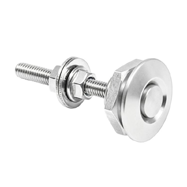 Round Button Hood Fastener Kit 2 Piece Aluminum Hardware Set for Quick Body Panel Access on Custom Car Builds Set