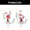 Creative Gingerbreads Santa Couple Christmas Sculptures Resins Tabletop Accent Ornament for Holiday Parties Celebration