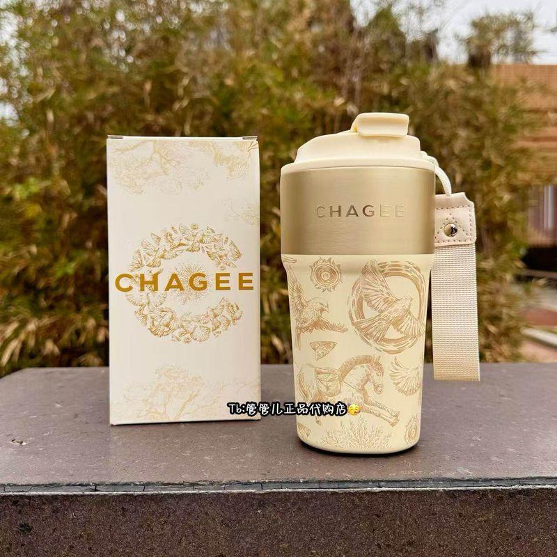 Large Capacity Beige Single Drink Gift Thermos Cup