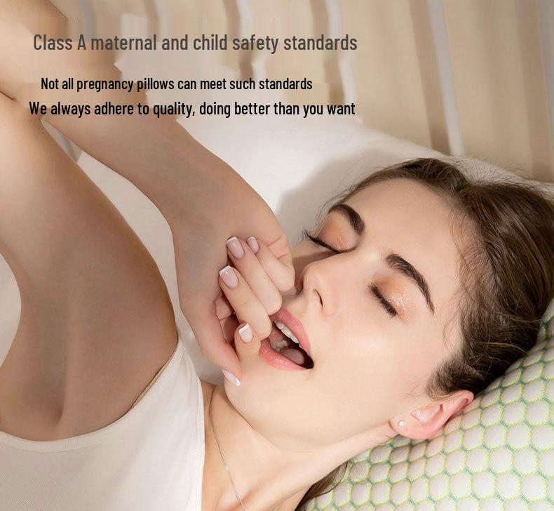 U-Shaped Pregnancy Pillow - Lumbar, Belly, and Back Support for Side Sleepers