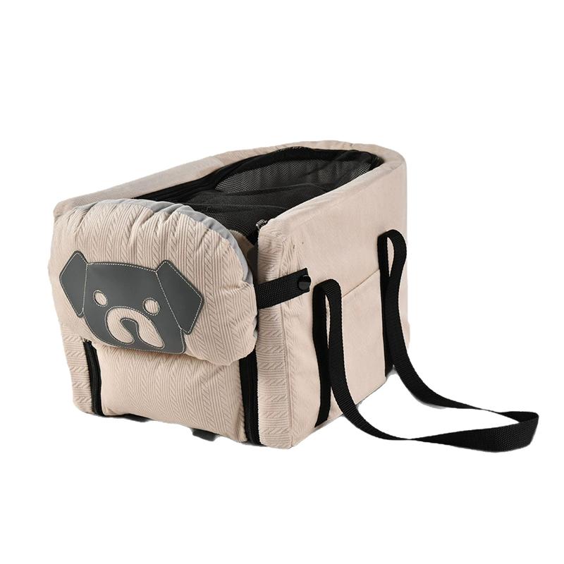 Portable Pet Car Seat Armrest Box Comfortable Travel Cushion for Dogs Cats Large Capacity Multifunction Pet Car Safety Seat Travel Cushion for Pets