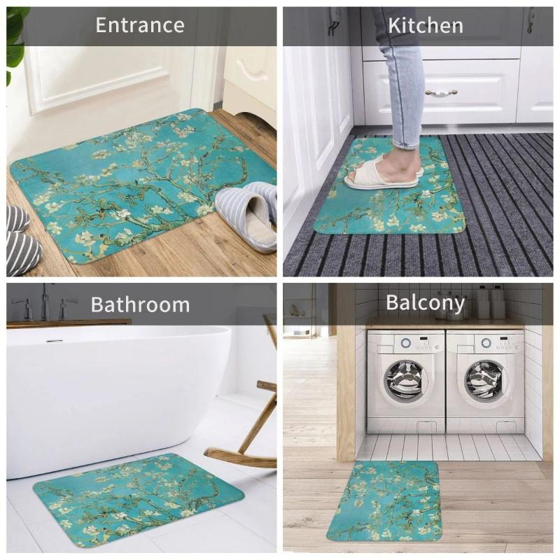 Van Gogh Oil Painting Art Doormat Washable Indoor Outdoor Home Decoration Carpet Non Slip Bedroom Mat Kitchen Balcony Floor Rug