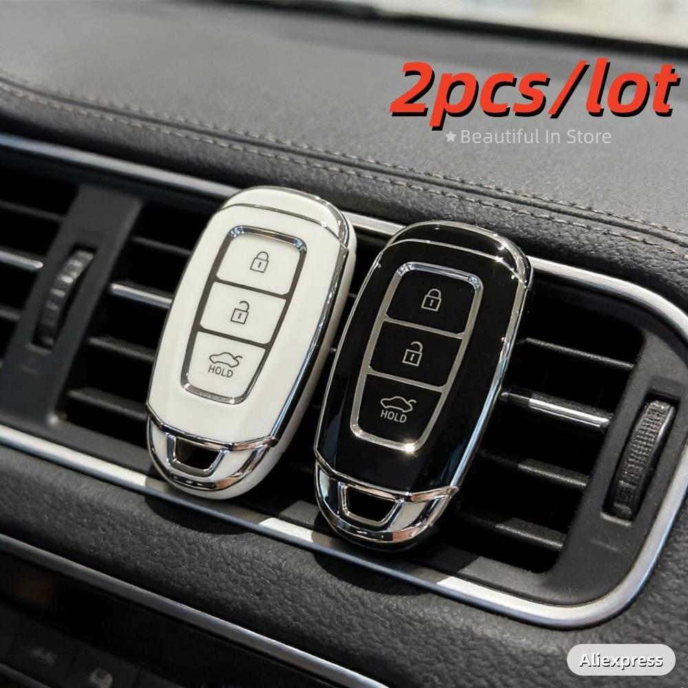 S/Lot Car Key Case Covers  For Hyundai I30 Ix35 Kona Encino Solaris Azera Grandeur Ig Accent Santa Fe Palisade