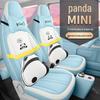Panda Cartoon Leather Seat Covers for MINI - Full Wrap, All-Season, Cute Design