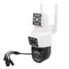 1080P PTZ Outdoor Security Camera WiFi 360 Degree Triple View Outdoor Camera AI Human Detection APP Remote Sharing