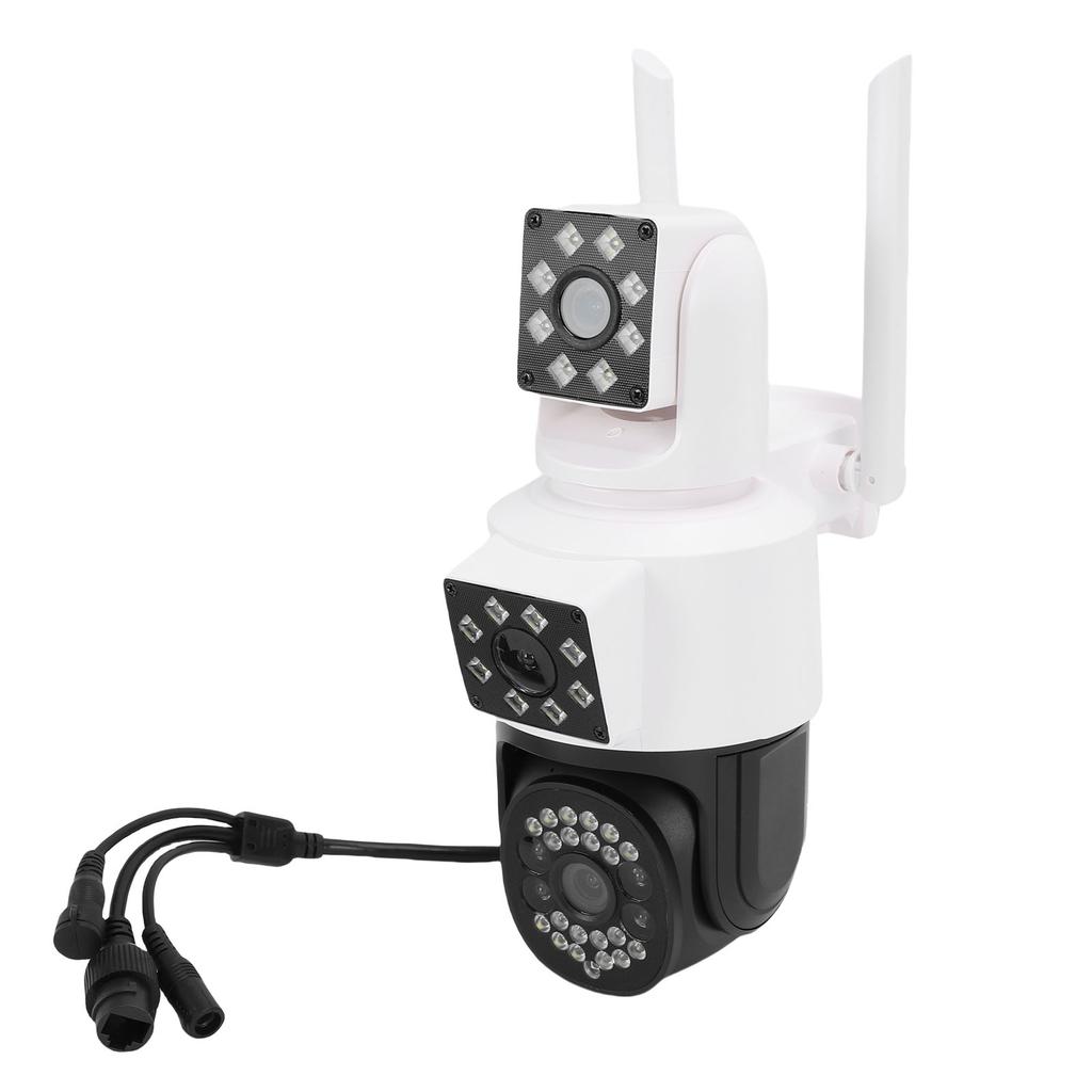 1080P PTZ Outdoor Security Camera WiFi 360 Degree Triple View Outdoor Camera AI Human Detection APP Remote Sharing