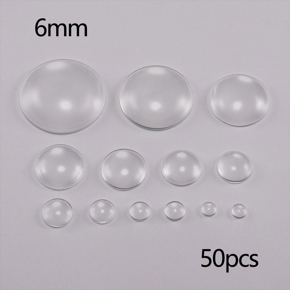 

5-50Pcs/lot Transparent Round Oval Square Heart Glass Cabochon Cabochon Cameo Tray Settings For DIY Jewelry Making Supplies
