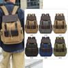 Schoolbag Retro Canvas Backpack Men's Large Capacity Outdoor Travel Backpack Splicing Tooling Wind Student Schoolbag Manufacturer Wholesale