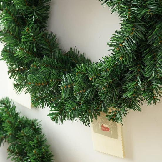 Christmas Green Garland 18FT Xmas Greenery Tinsel Stems Non-Lit Soft Twist Garland for Tree Stair Railing Front Door Mantle Fireplace Holiday Decor