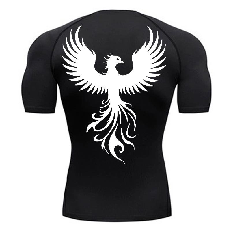 Graphic Athletic Quick Dry Compression Shirt for Men Gym Workout Running Tshirts Tees Tops Undershirt Baselayers Activewear