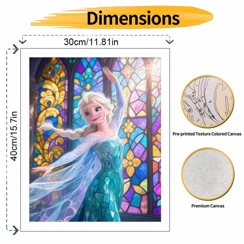 Disney Ice Queen Oil Painting Hand Painting Coloring Painting Handmade Diy Home Decoration Gift