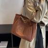 Women's Large Capacity Commuter Tote Bag Letter Print Shoulder Bag Chains Bag Underarm Bag