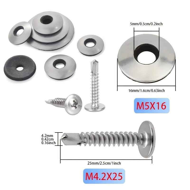 200pcs Waterproof rubber gasket, adhesive sealing ring, rubber gasket for safety joints, drill tail screw gasket