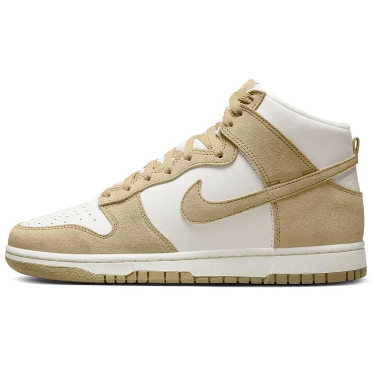 New Nike Dunk High Tan Suede White DQ7679-001