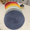 Round Woven PP Placemats Heat Resistant & Oil Proof Simple Solid Color Table Mats for Dining Kitchen Table Modern Home Decor