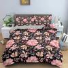 Tropical Flower Leaf Duvet Cover King Queen Colorful Vintage Floral Bedding Set for Adults Women Boho Polyester Comforter Cover