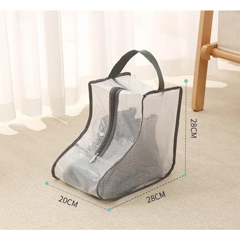 Houndstooth shoe dust bag multifunctional portable transparent moisture-proof shoe bag boots boots short boot protective bag