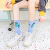 Ladies' Butterfly Printed Socks - Soft, Comfortable, and Trendy Candy Colors  Fashionable Street and Sports Socks, Suitable for All Seasons